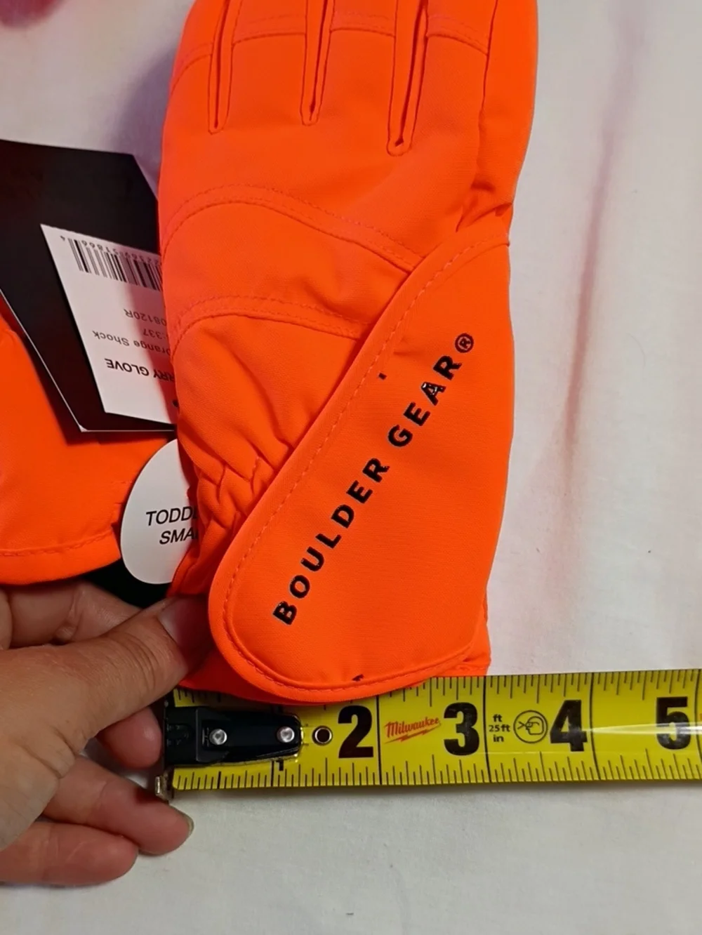 NWT Boulder Gear Bright Orange Shock Flurry Insulated Gloves Size Toddler Small